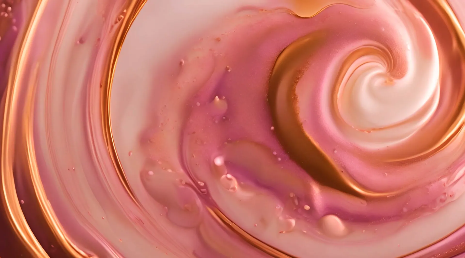 Soft Swirls Abstract Pink and Gold Stock Video
